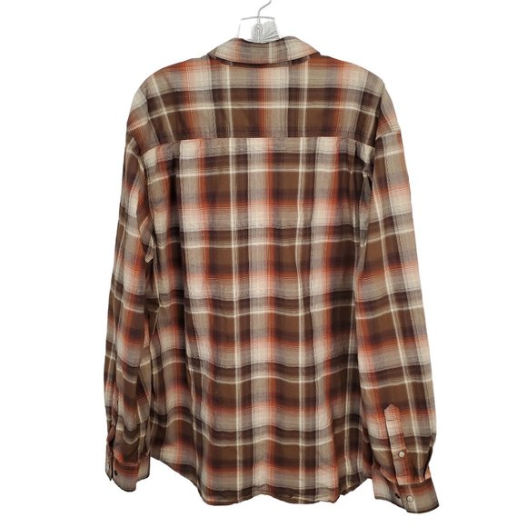 Carhartt Size XL Shirt Relaxed Fit Pearl Snap Button Plaid Long Sleeves Pockets - Picture 3 of 8